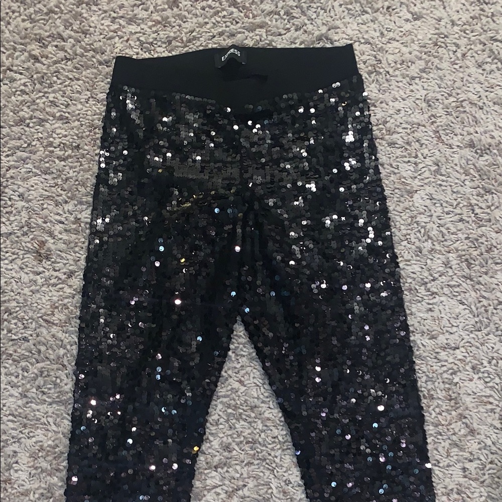 Black Sequence pants